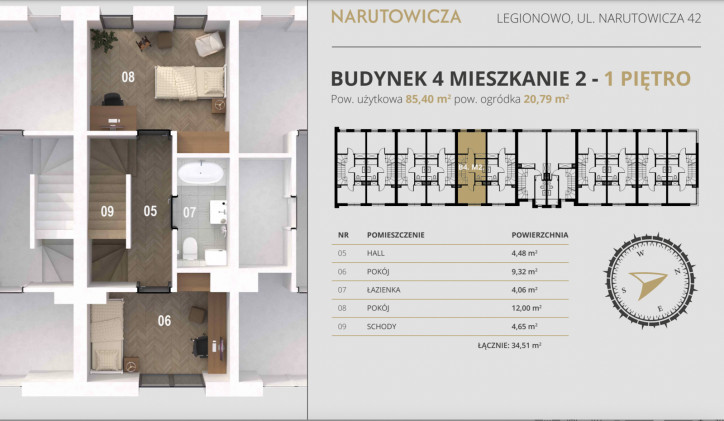 Mieszkanie Sprzedaż Legionowo Gabriela Narutowicza 6