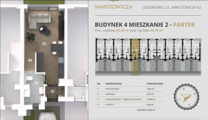 Mieszkanie Sprzedaż Legionowo Gabriela Narutowicza
