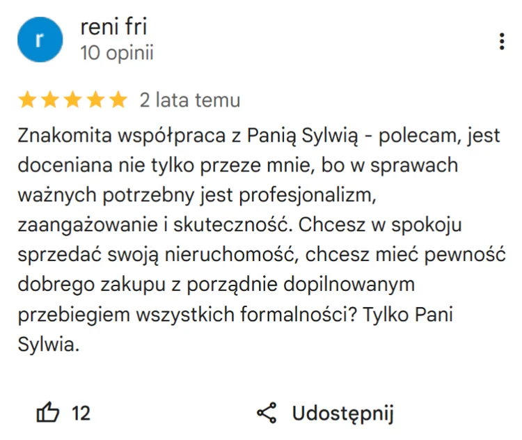 Opinia Google – reni fri